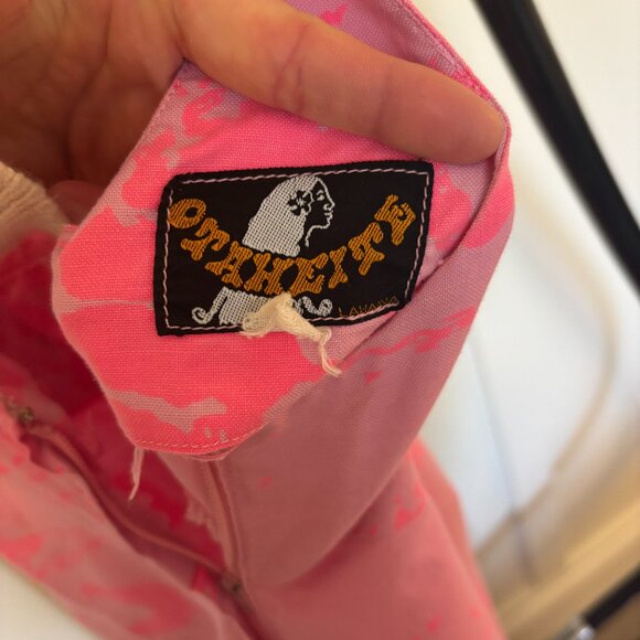 Vintage Otaheite Lahaina Hawaiian Maxi Dress Light and Bright Pink - Picture 5 of 10